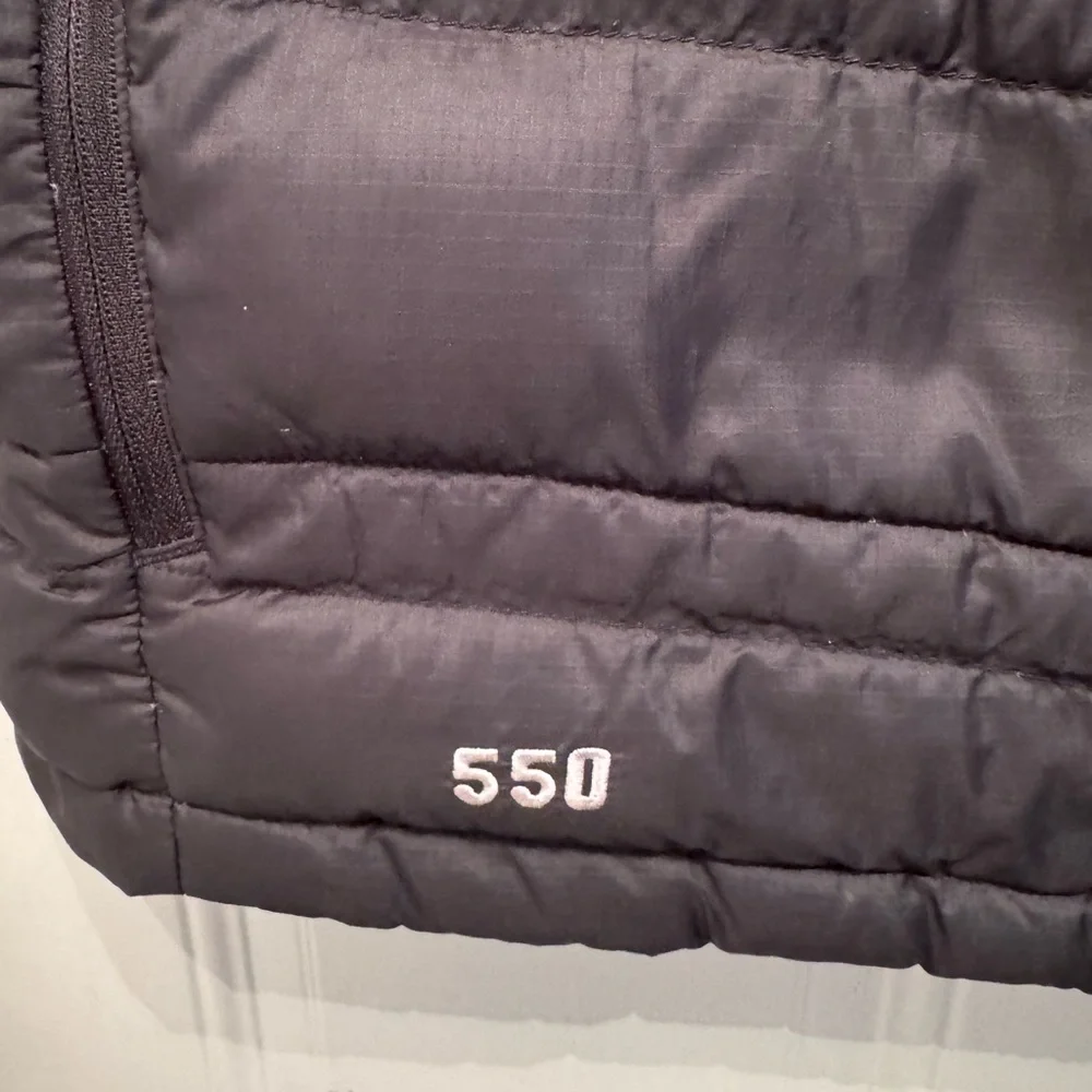 The North Face 550 Fill Puffer Vest Down Mens Large Black Full Zip - Picture 3 of 5